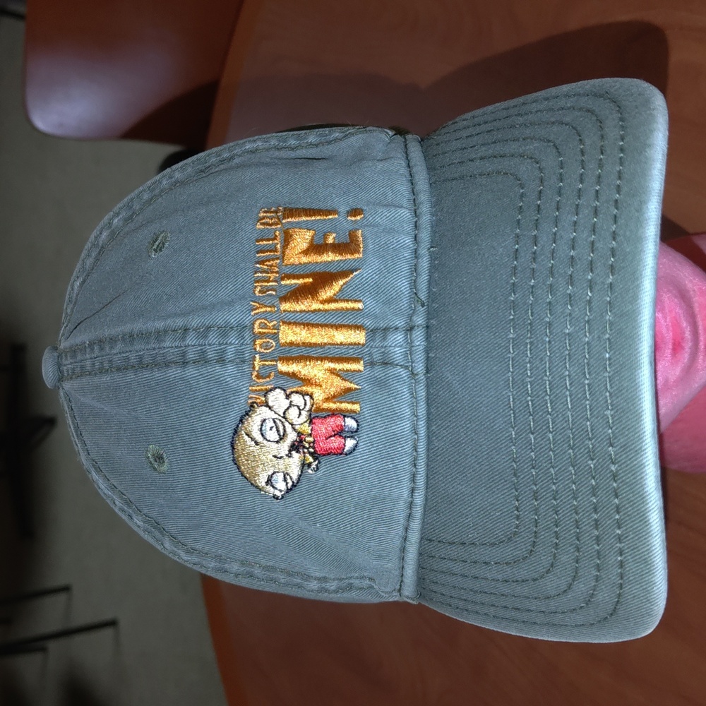 FAMILY GUY Stewie Griffin Victory Shall Be Mine Embroidered Strap-on Hat Cap